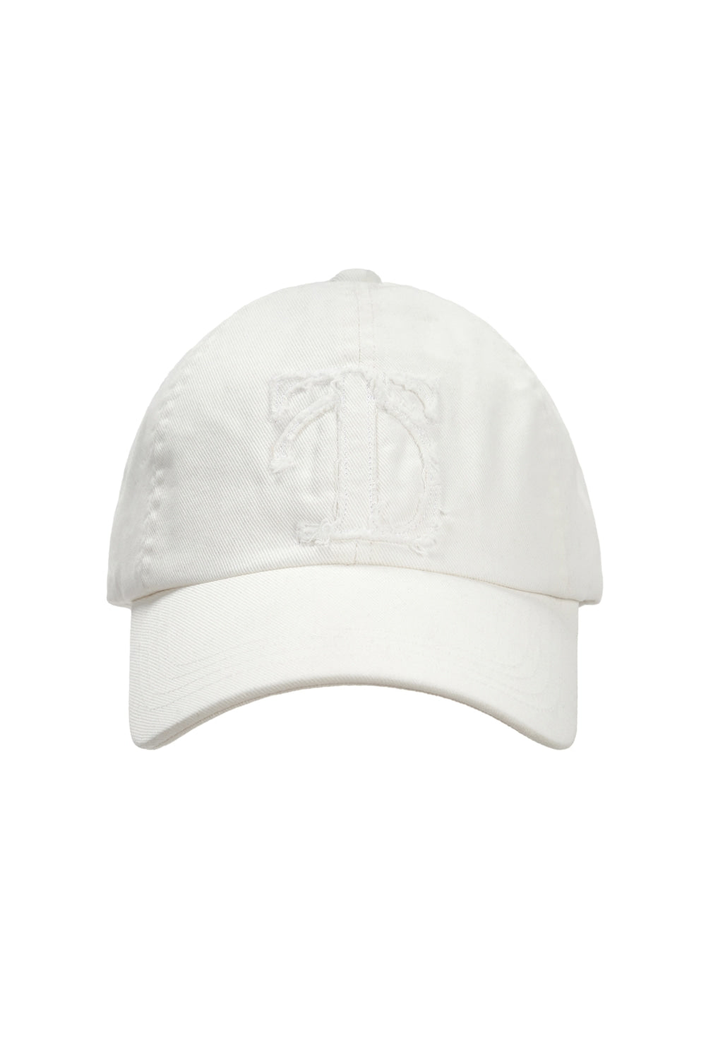 Treemingbird Raw Cut Damage Denim Cap White