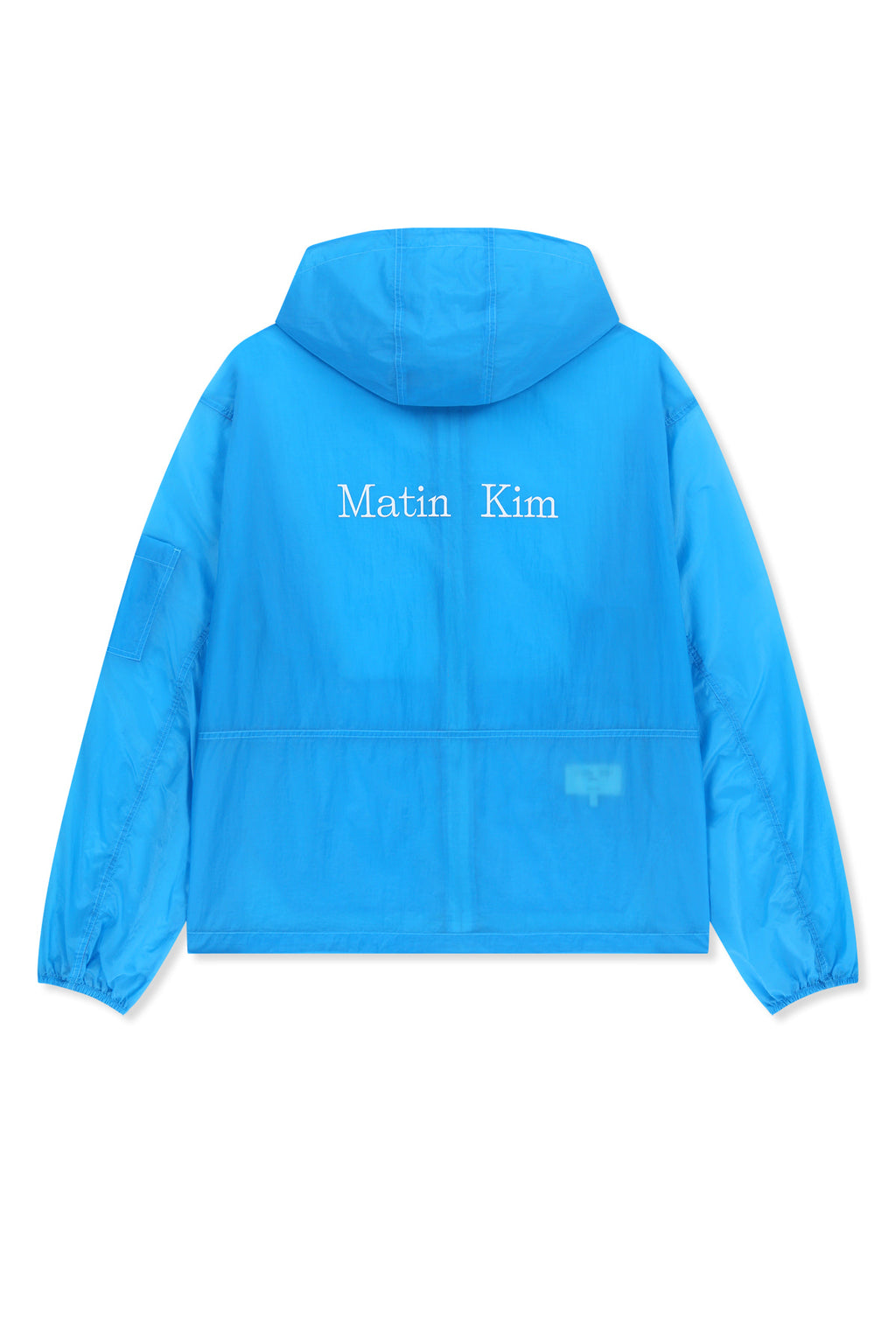 Matinkim Back Logo Hoody Windbreaker For Men IN Blue