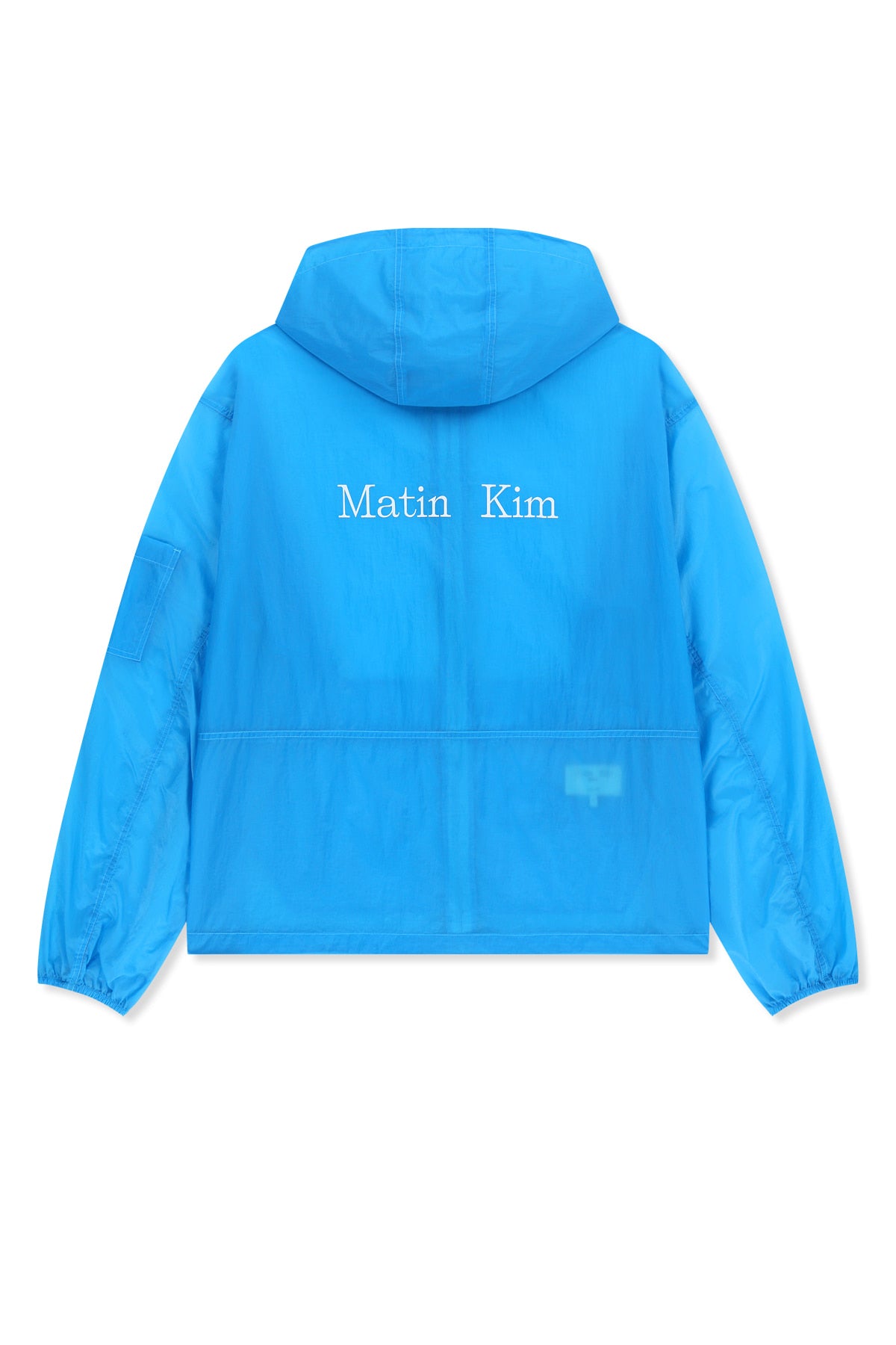 Matinkim Back Logo Hoody Windbreaker For Men IN Blue