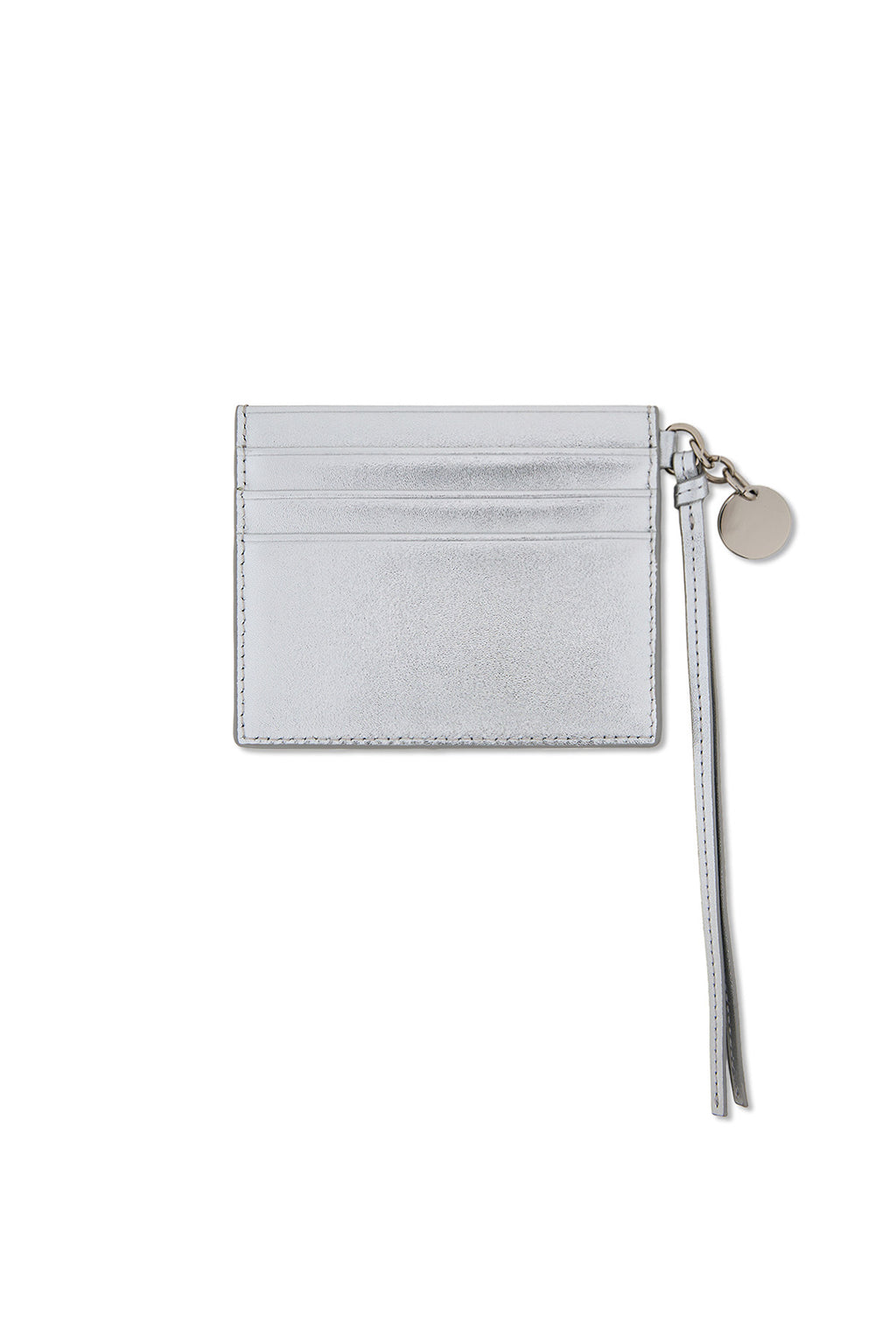 Matinkim Steel Logo Rivet Card Wallet IN Silver