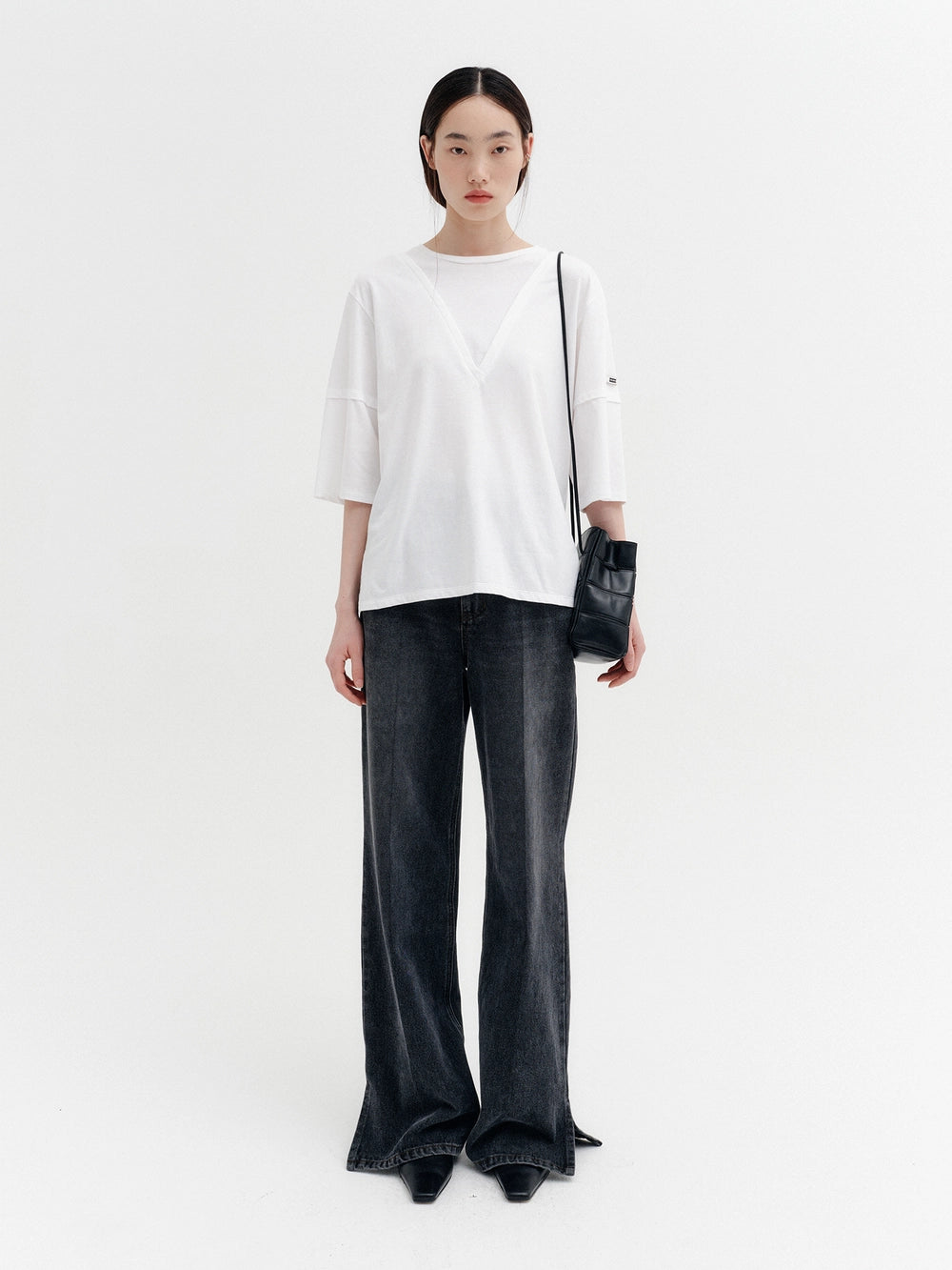 EENK Layered Detail T-shirt - White