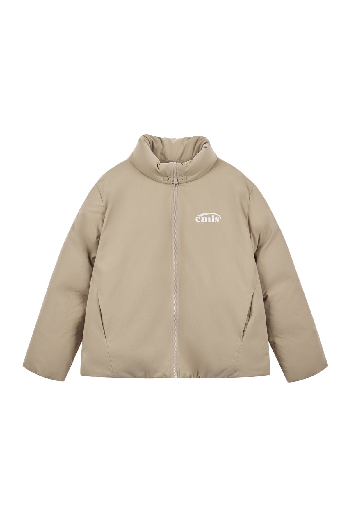 EMIS Folding Neck Down Jacket-Beige