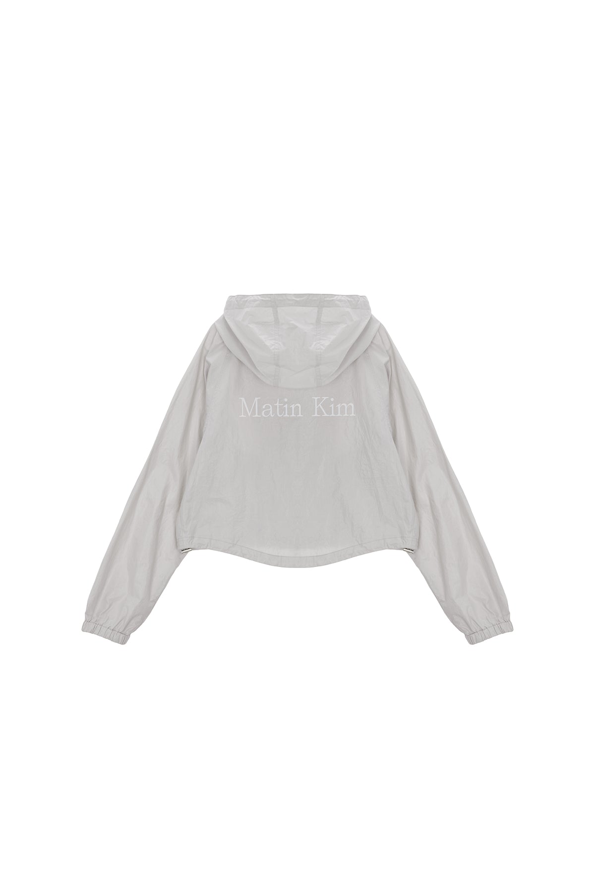 Matinkim Matin Crop Hoody Coating Jumper IN Grey
