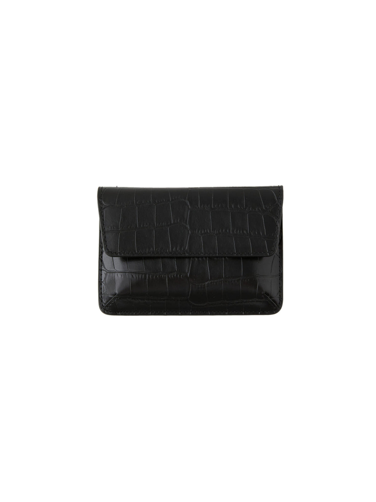 GLOWNY G Crack Leather Card Wallet (Black)