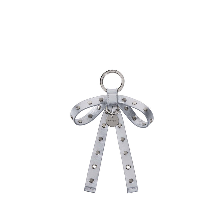 Vunque Goth Leather Ribbon Charm Silver