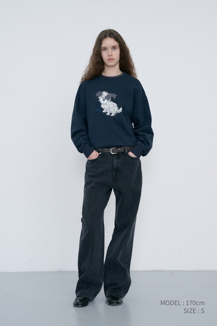 Dunst Unisex Puppy Sweatshirt French Navy