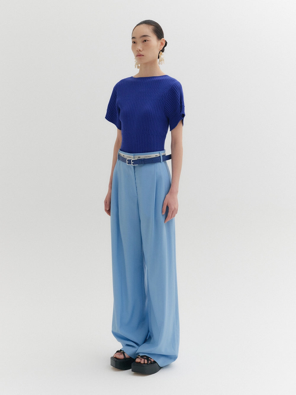 EENK Dual Style Knitwear Top - Blue