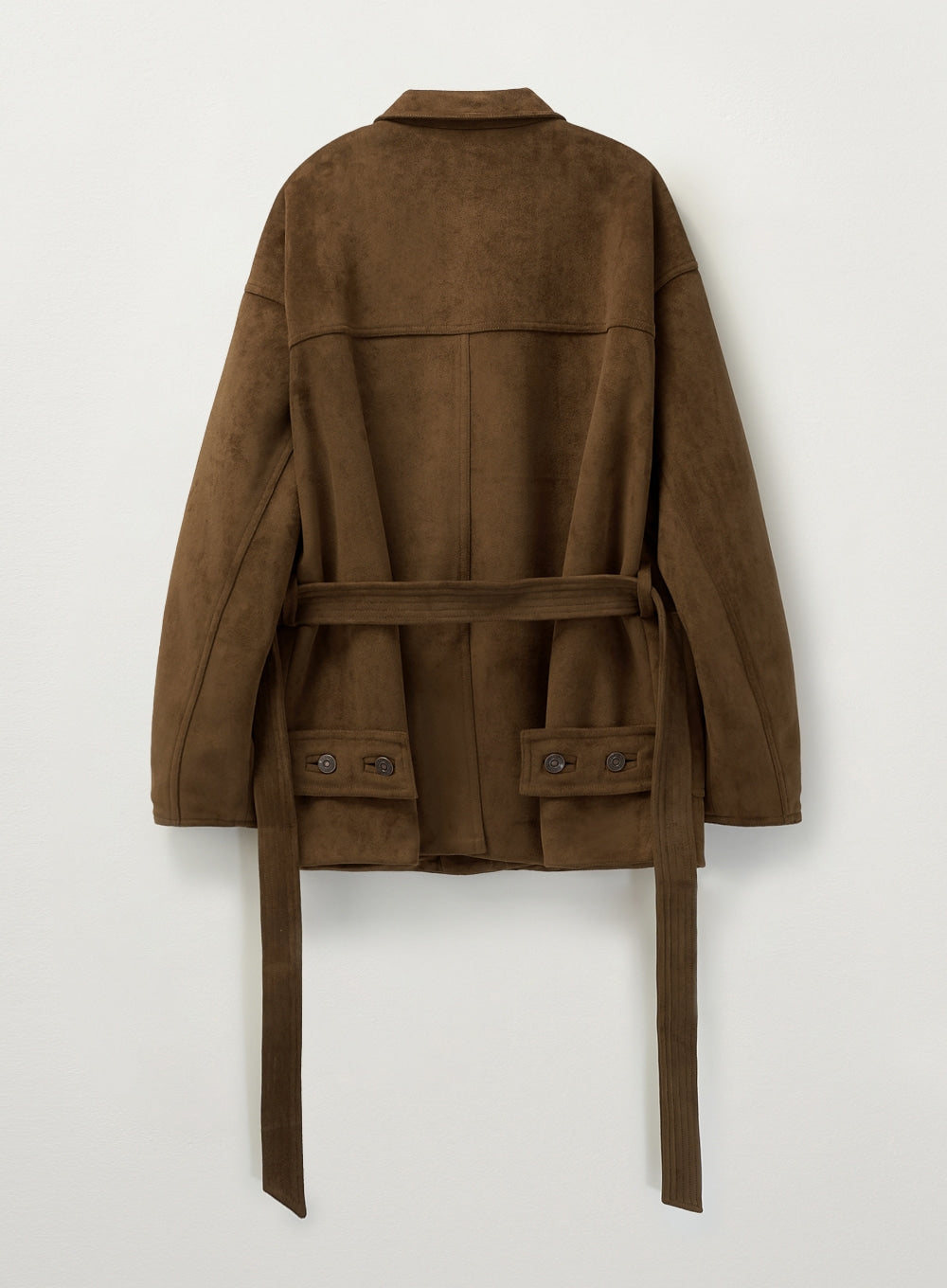 [satur] (W) Loose Fit Open Collar Jacket - Camel