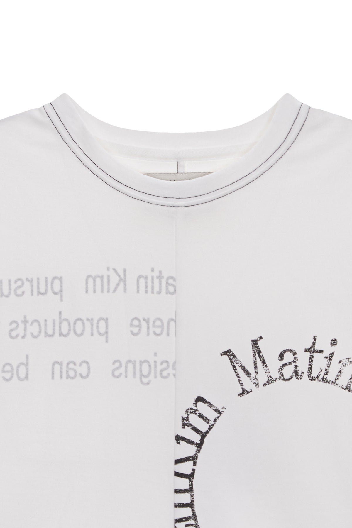 [matinkim] PRINT MIXED CROP TOP IN WHITE