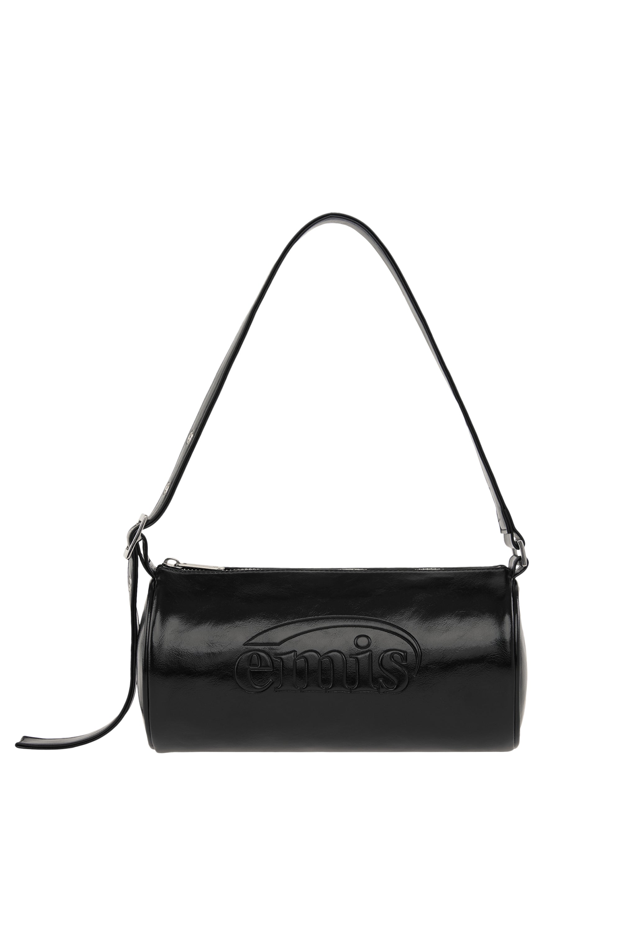 EMBOSSED BARREL BAG-BLACK