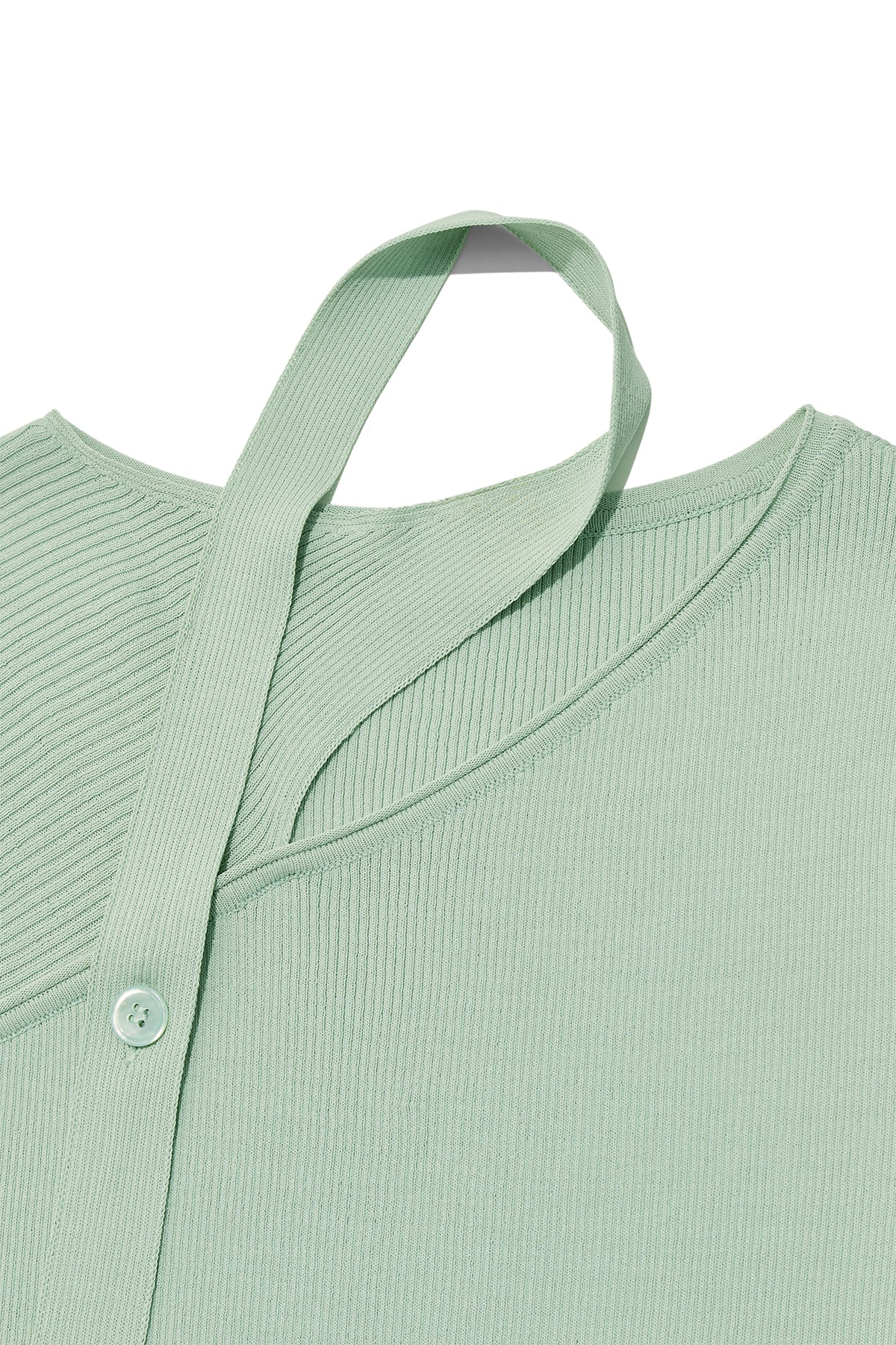 Matinkim Scarf Point Knit Top IN Mint