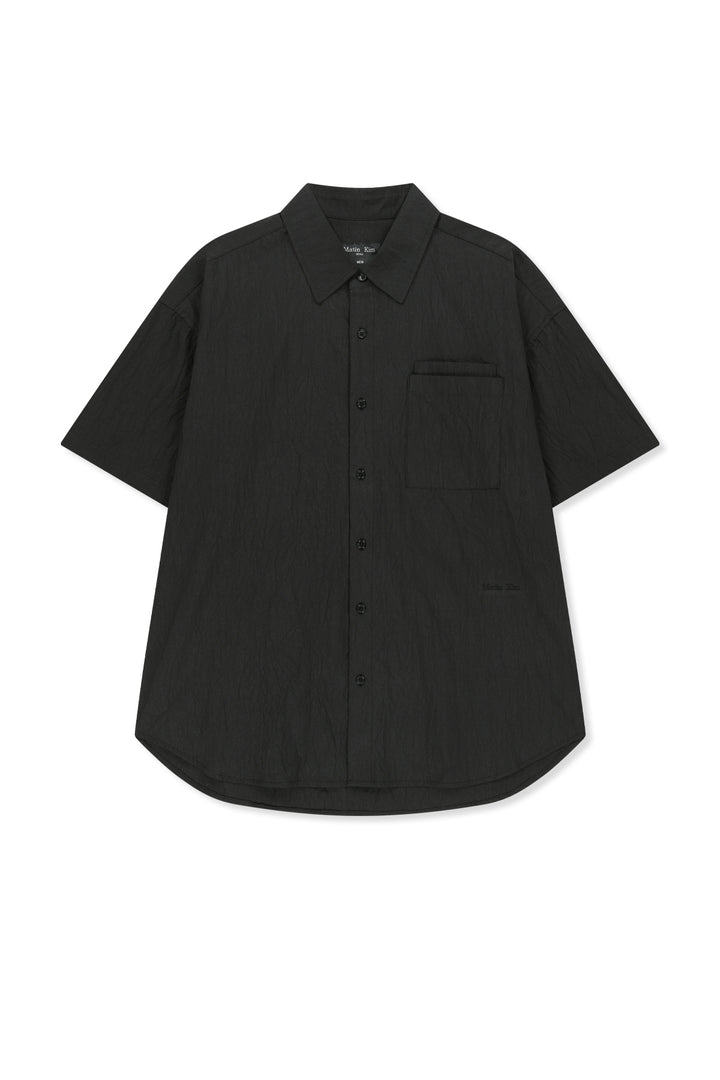 Matinkim Small Logo Over Fit Shirt For Men In Charcoal