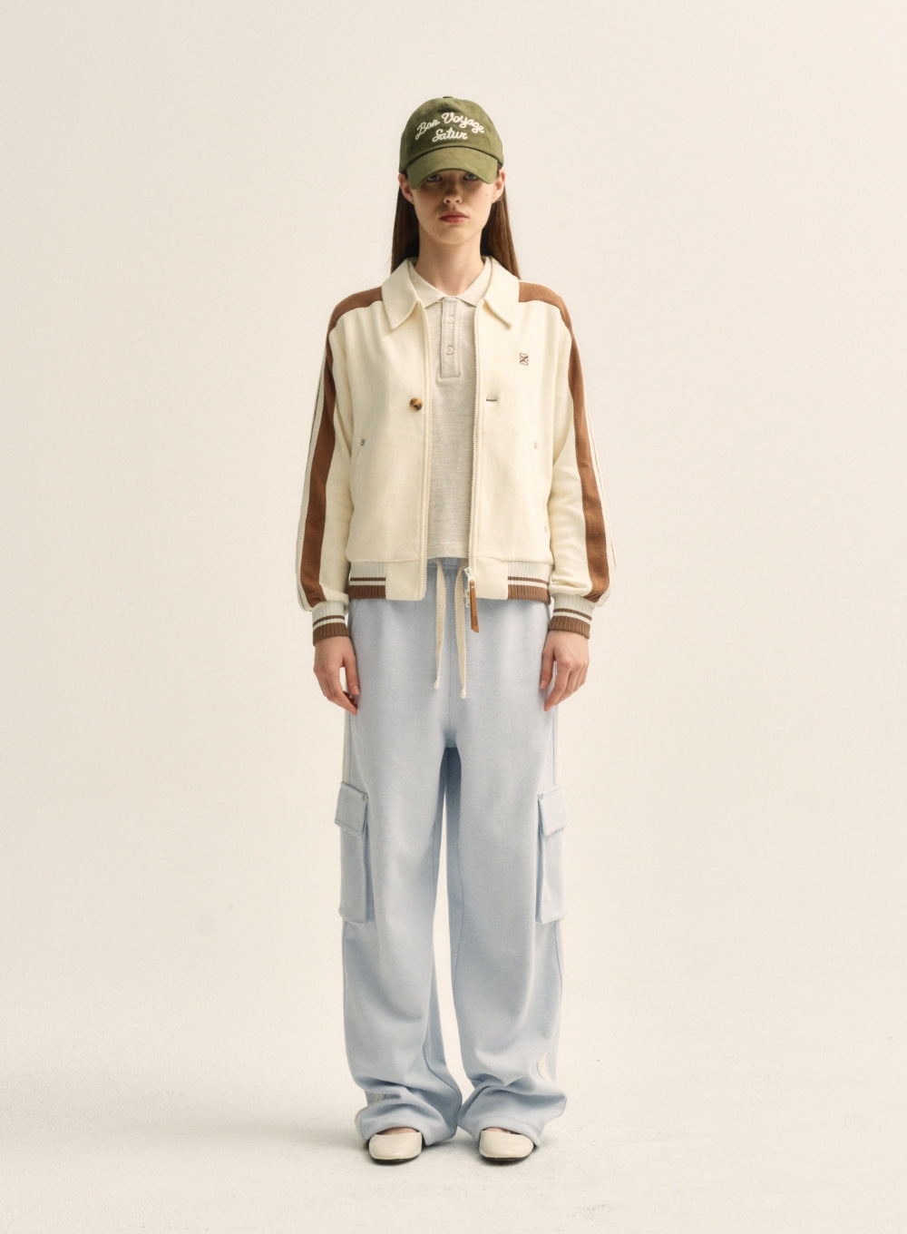 [satur] (W) Lawton Cargo Track Pants - Sky Blue