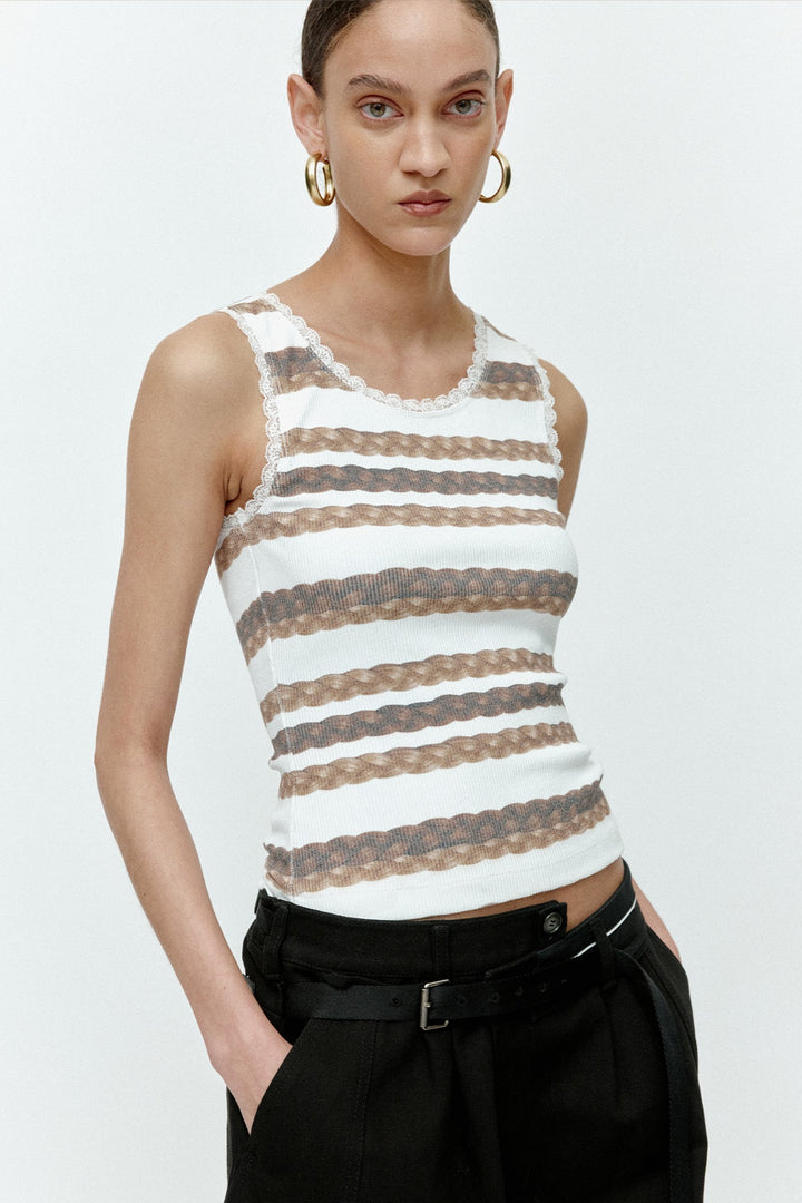Andersson Bell Hair Braid Stripe Tank Top