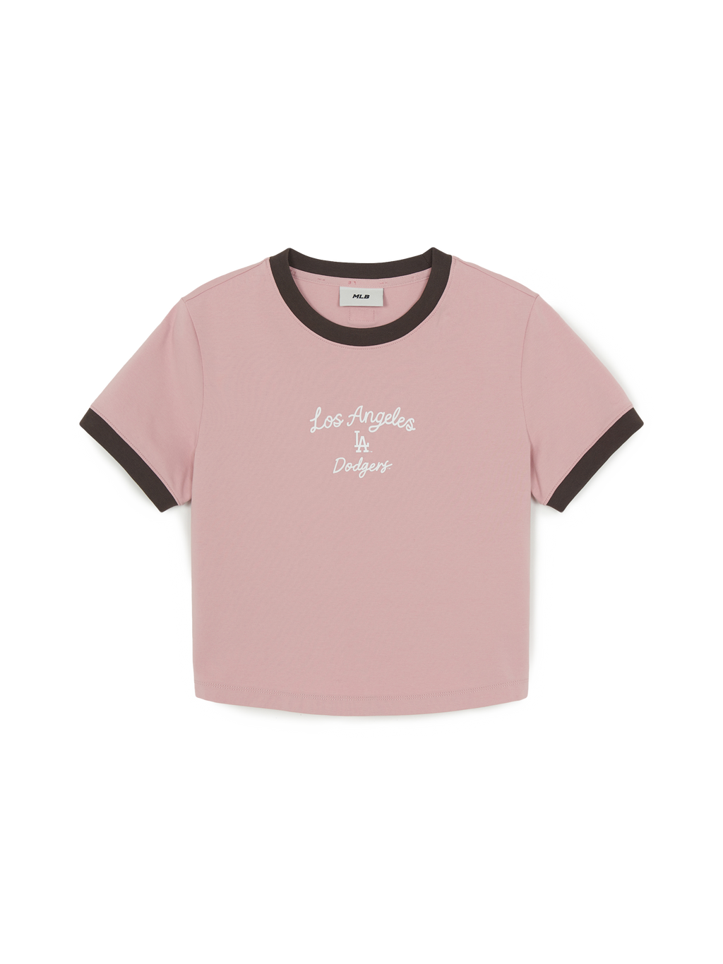 MLB Korea Women's Sportive Cursive Ringer Crop T-shirts