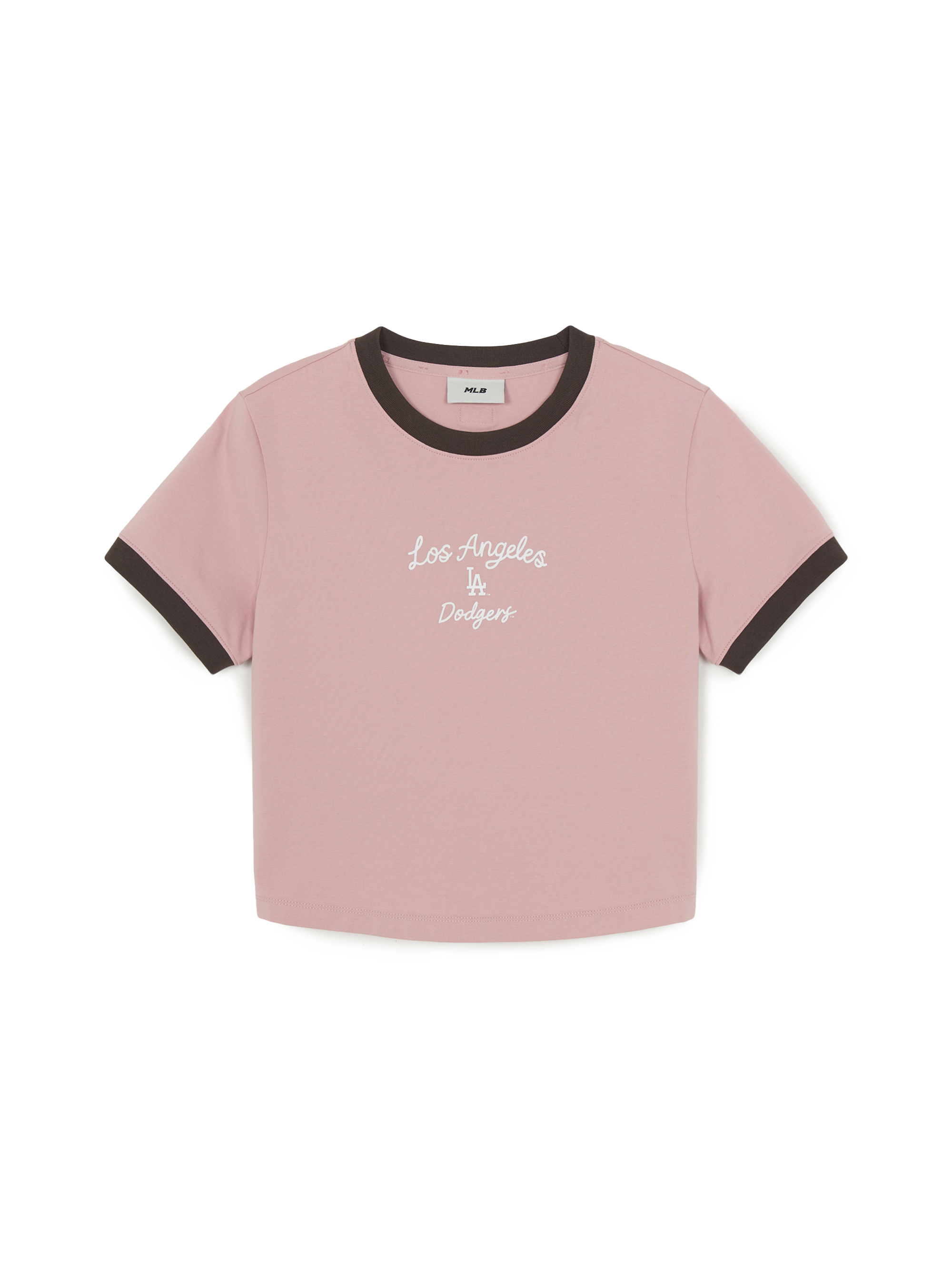 MLB Korea Women's Sportive Cursive Ringer Crop T-shirts