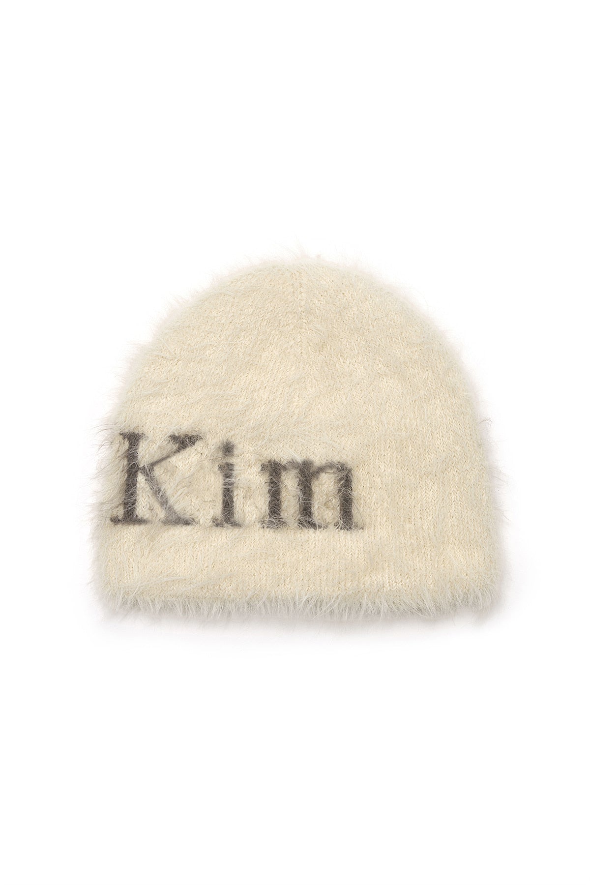 MATIN HAIRY KNIT BEANIE IN LIGHT BEIGE