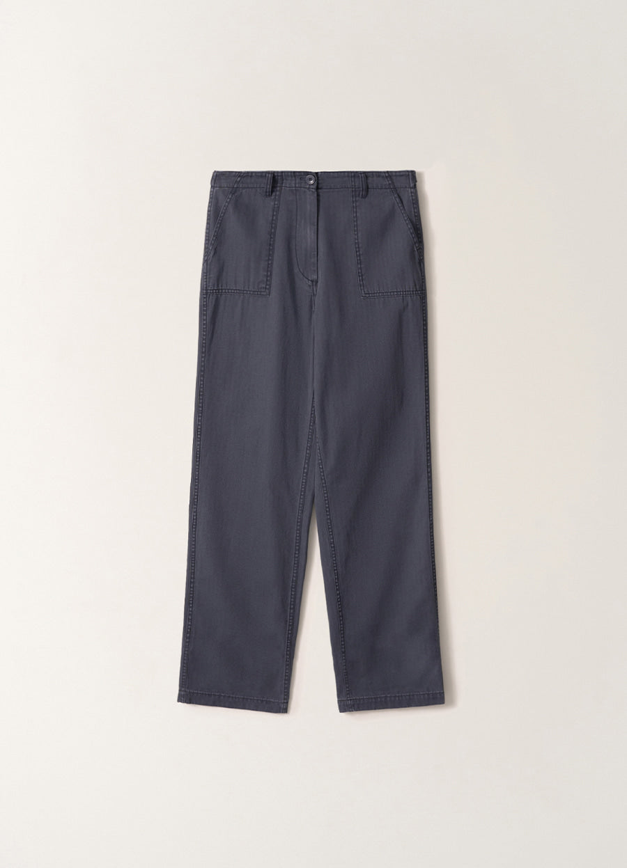 Nothing Written Meadow washed cotton pants (Washed blue)