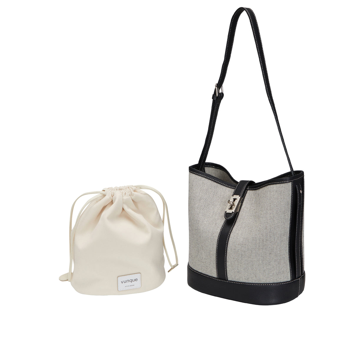 Vunque Perfec Drawstring Pouch M Ivory