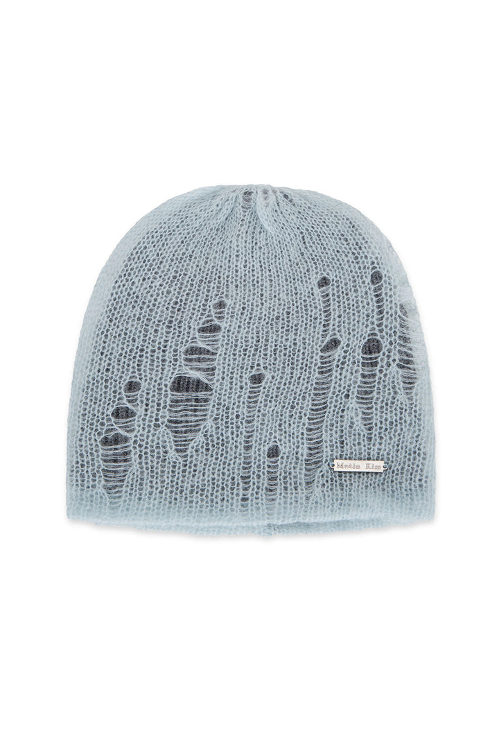 Matinkim Vintage Layer Knit Beanie IN Light Blue