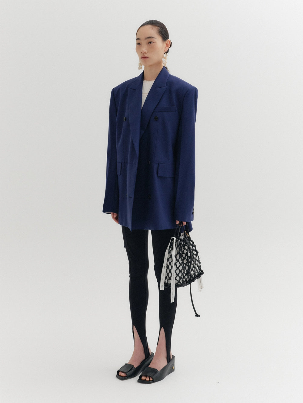 EENK Back Drape Layered Jacket - Navy