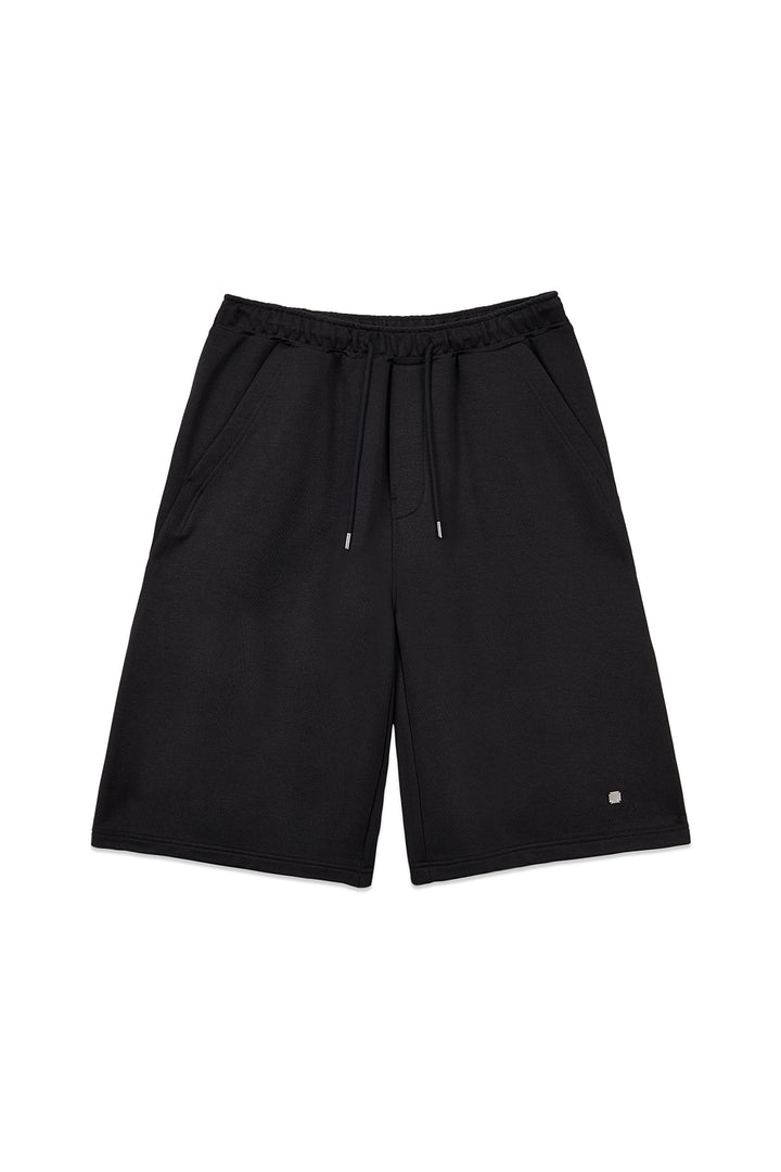 Matinkim Back Pocket Glitter Bermuda Sweatpants For Men IN Black