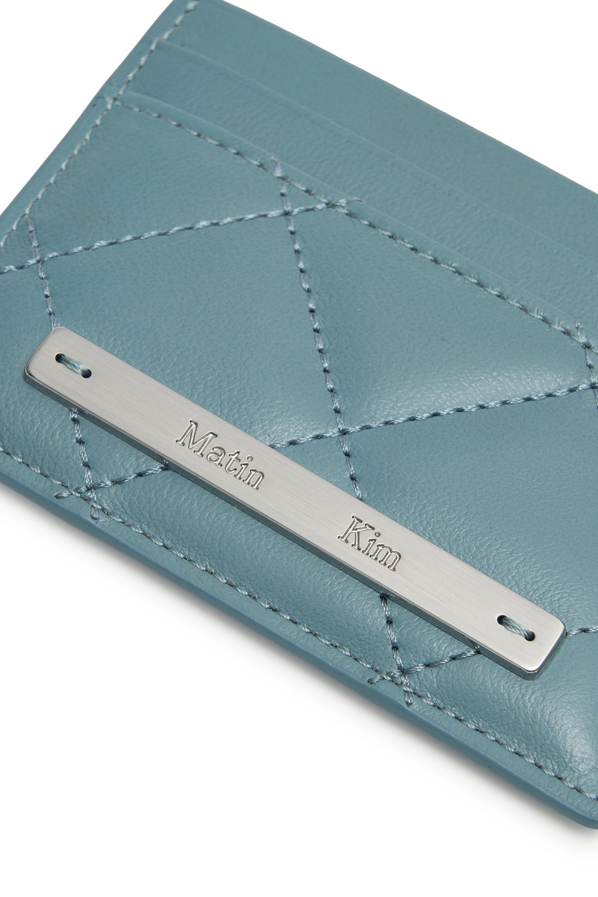 Matinkim Puff Quilt Card Wallet IN Blue