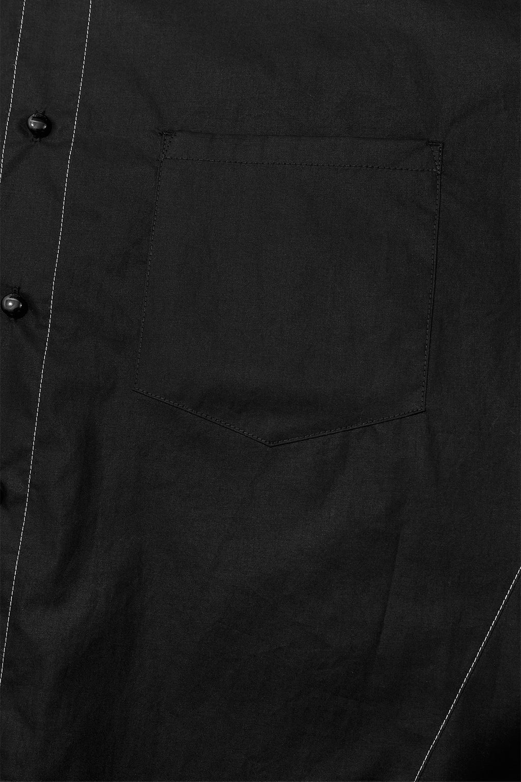 [matinkim] STITCH POINT LAYERED SHIRT FOR MEN IN BLACK