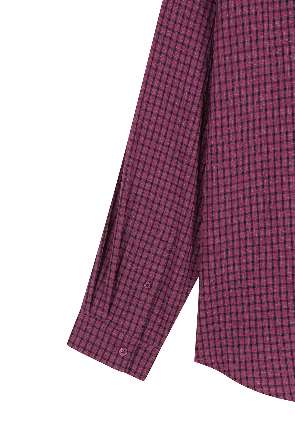 [matinkim] FRONT GRAPHIC CHECK SHIRT IN PINK