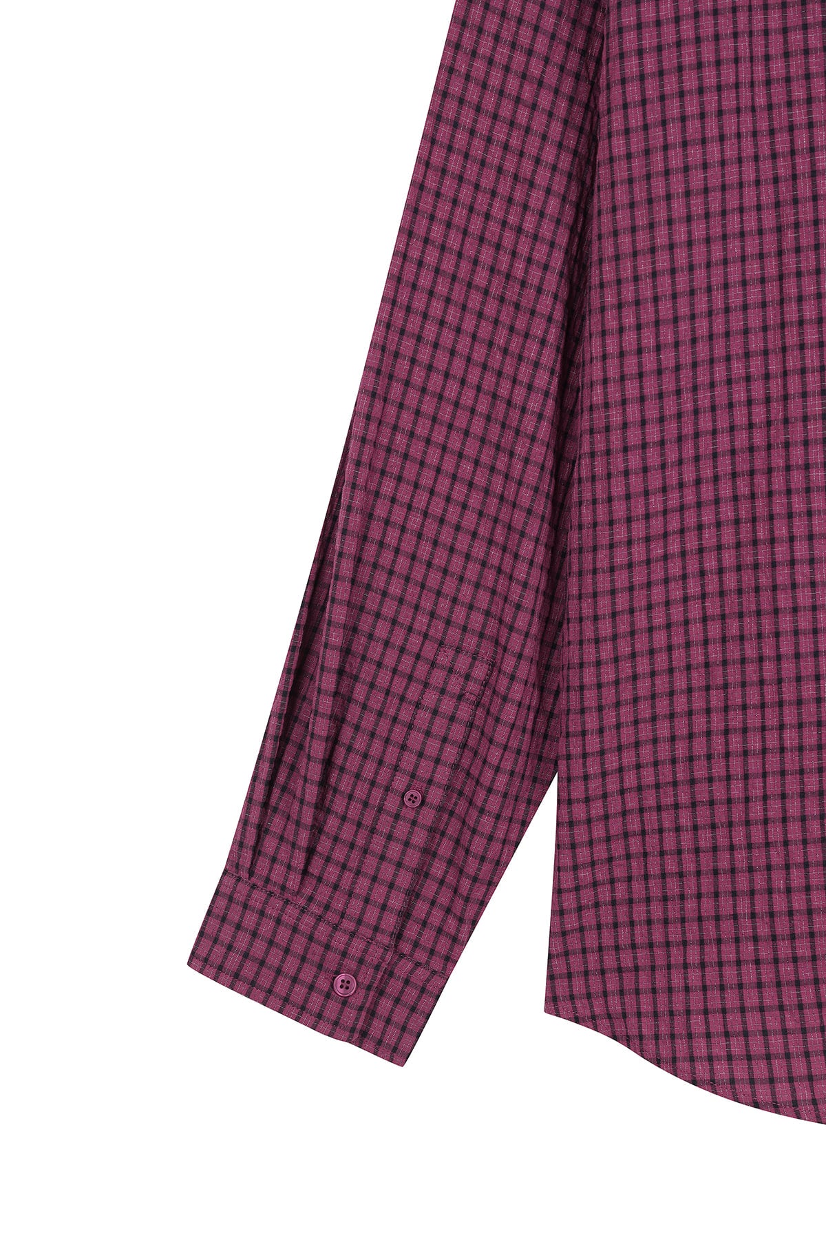 [matinkim] FRONT GRAPHIC CHECK SHIRT IN PINK