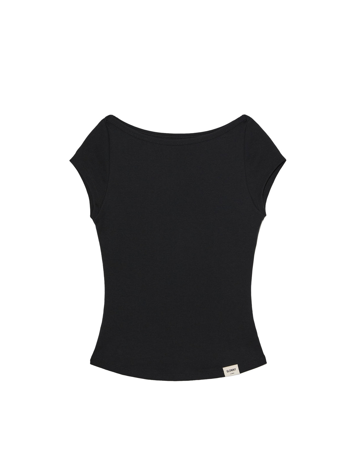 GLOWNY G Classic Boat Neck Tee (Black)