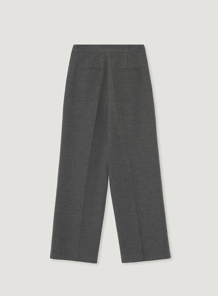 Mango Maniplease Cozy Wool Pants Grey