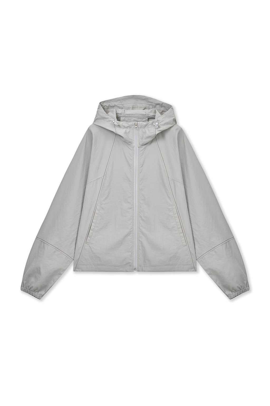 Matinkim Cropped Back Logo Hoody Wind Breaker IN Light Beige