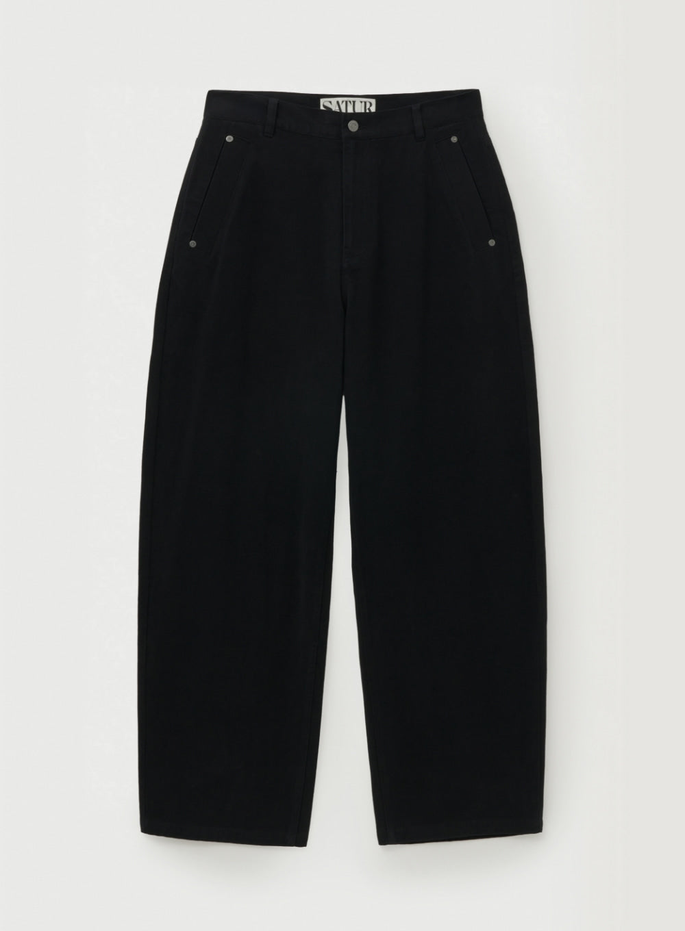 [satur] Teo Brushed Cotton Pants - Black