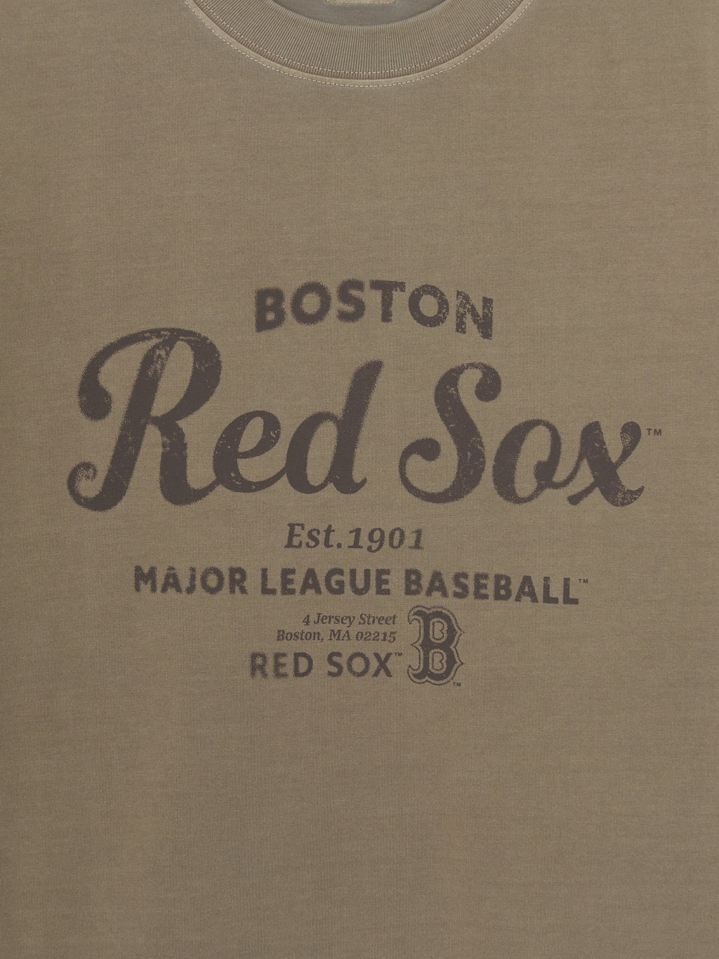 MLB Korea Vintage Washing Letter Graphic T-shirt