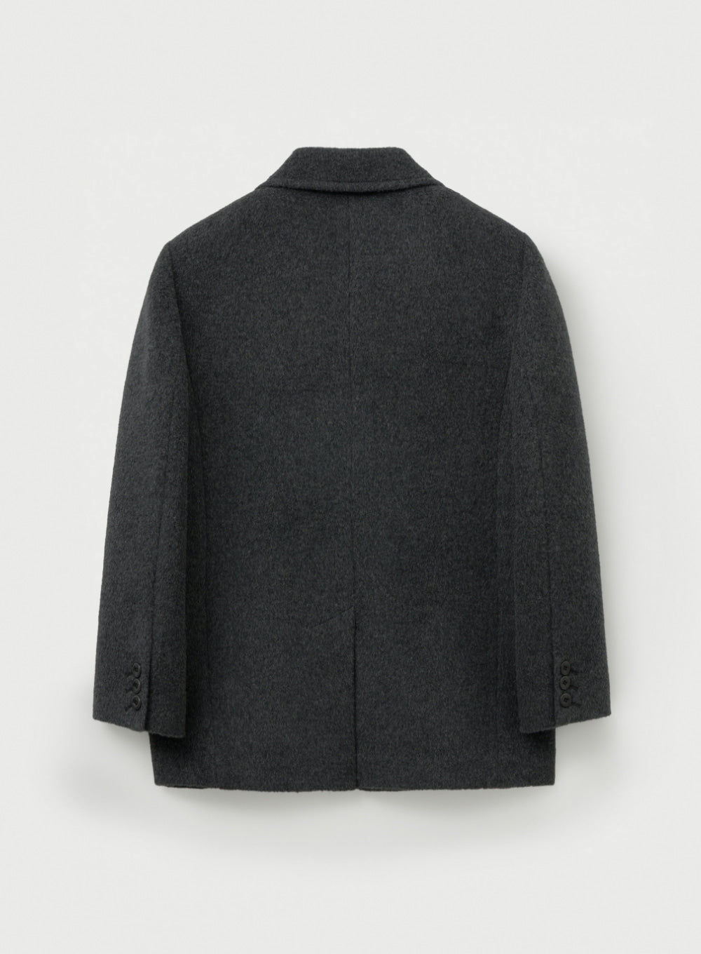 [satur] (W) Cashmere Wool Blend Single Blazer - Charcoal