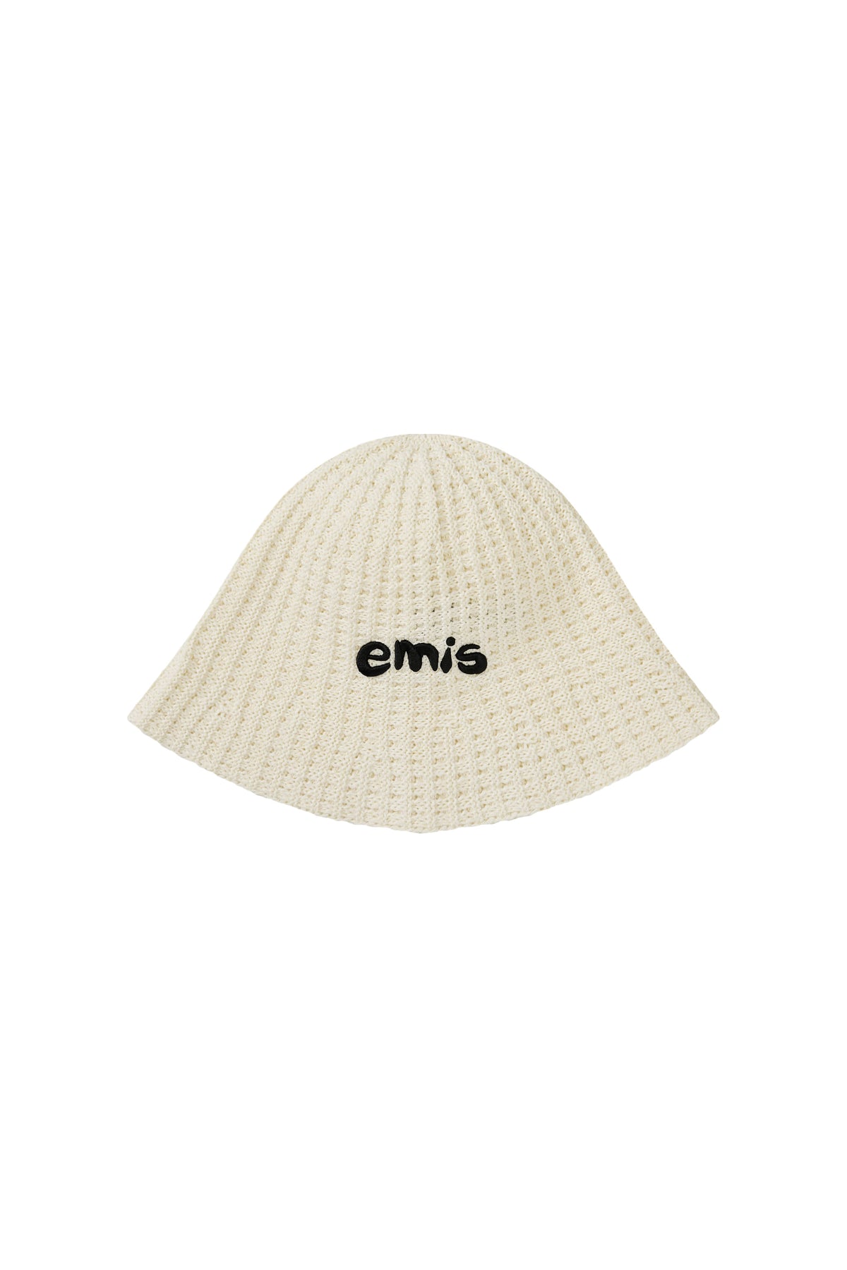 Emis Coastal Waffle Knit Bucket Hat-White