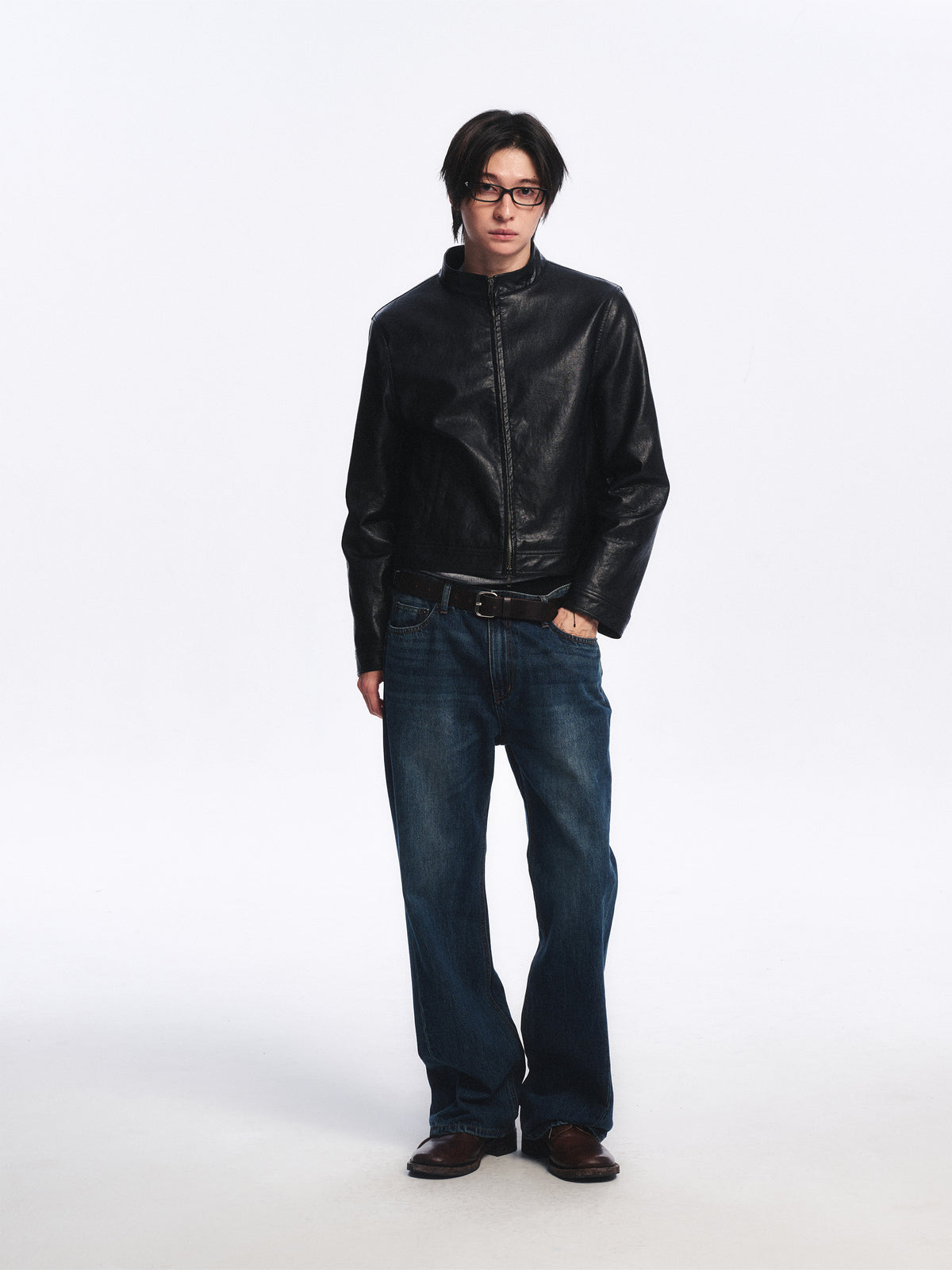 Low Classic Mid-Rise Boot-Cut Jeans Mid Blue