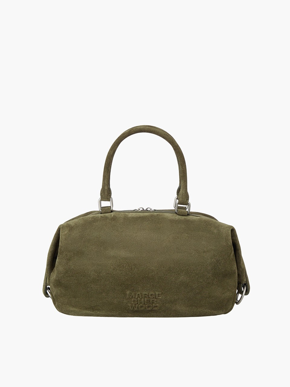 Margesherwood Dumpling Tote dark olive suede