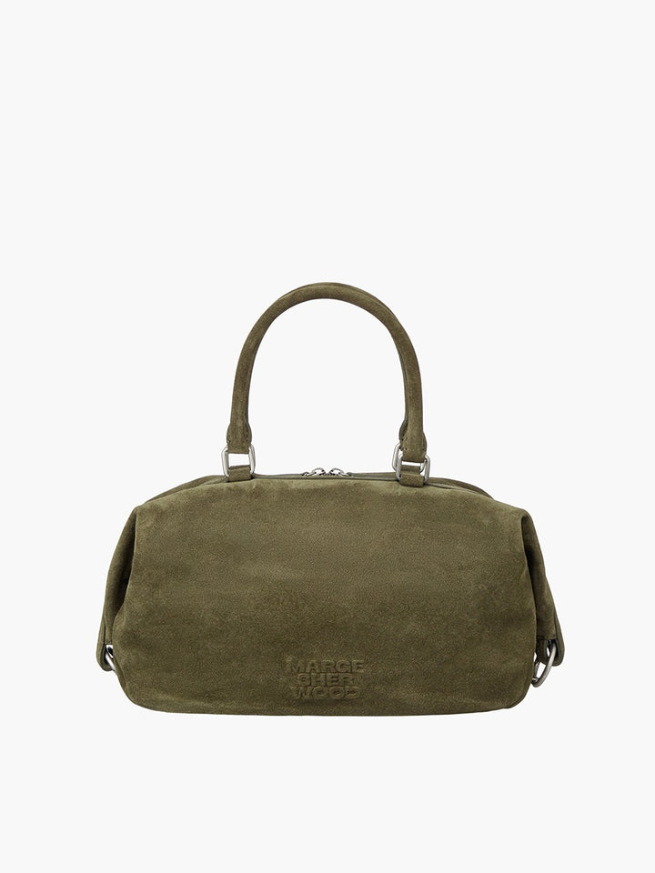 Margesherwood Dumpling Tote dark olive suede