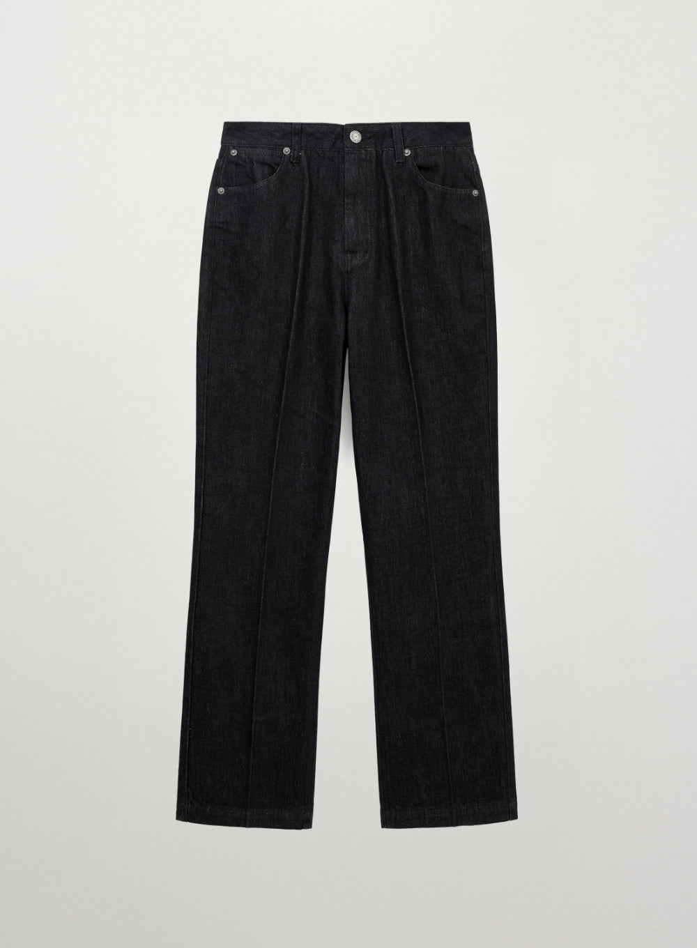[satur] 1/28 Pre-order Delivery (W) Classic Nonfade Straight Denim Pants - Black