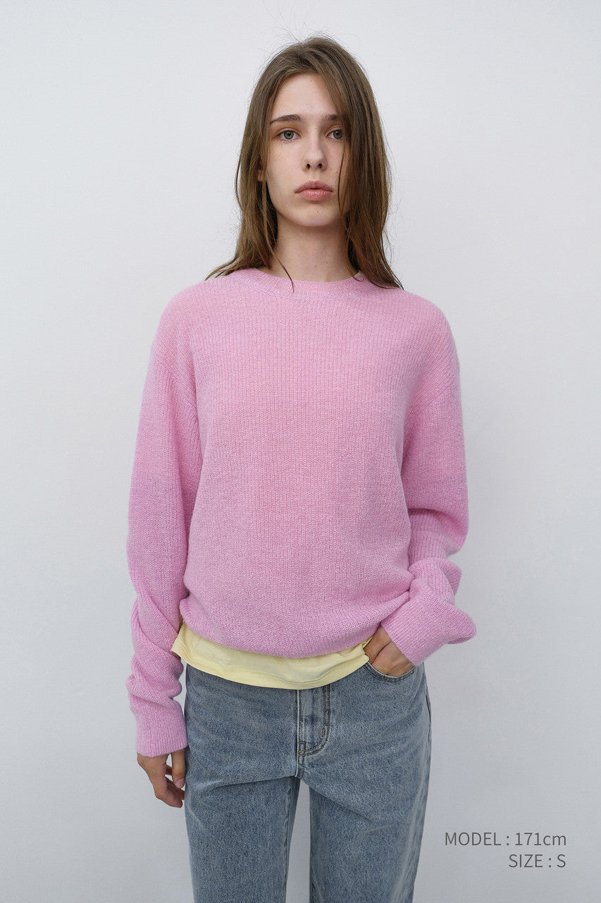 Dunst Unisex Hairly Sweater Pale Pink