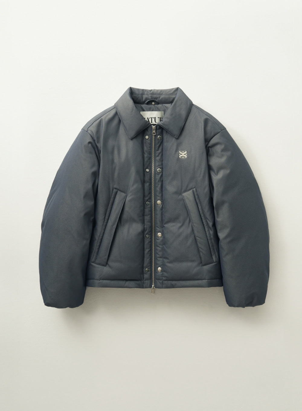 [satur] (W) Lecce Two Tone Duck Down Padding - Glitter Gray