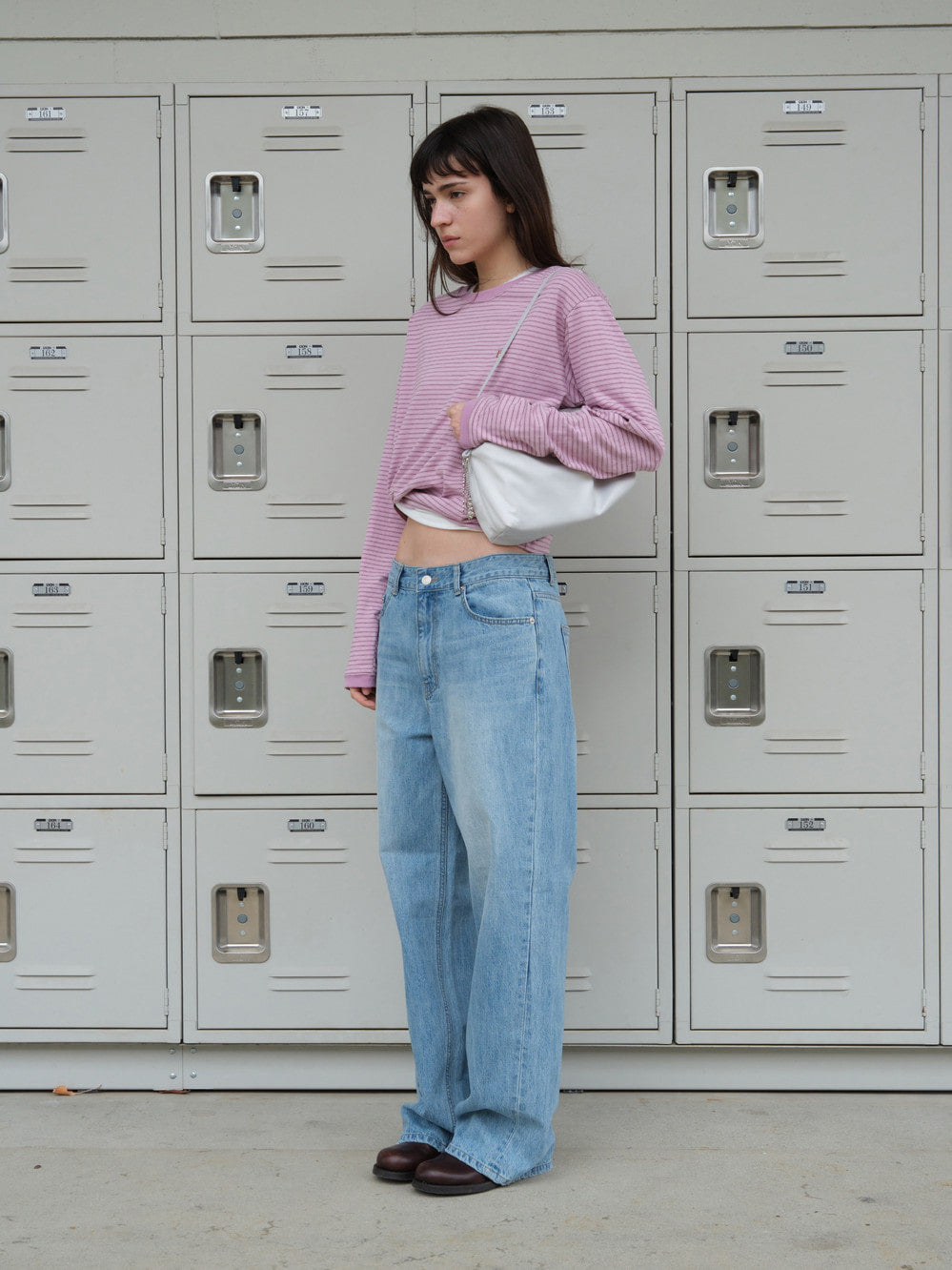 Low Classic Striped Regular-Fit Tee Pink