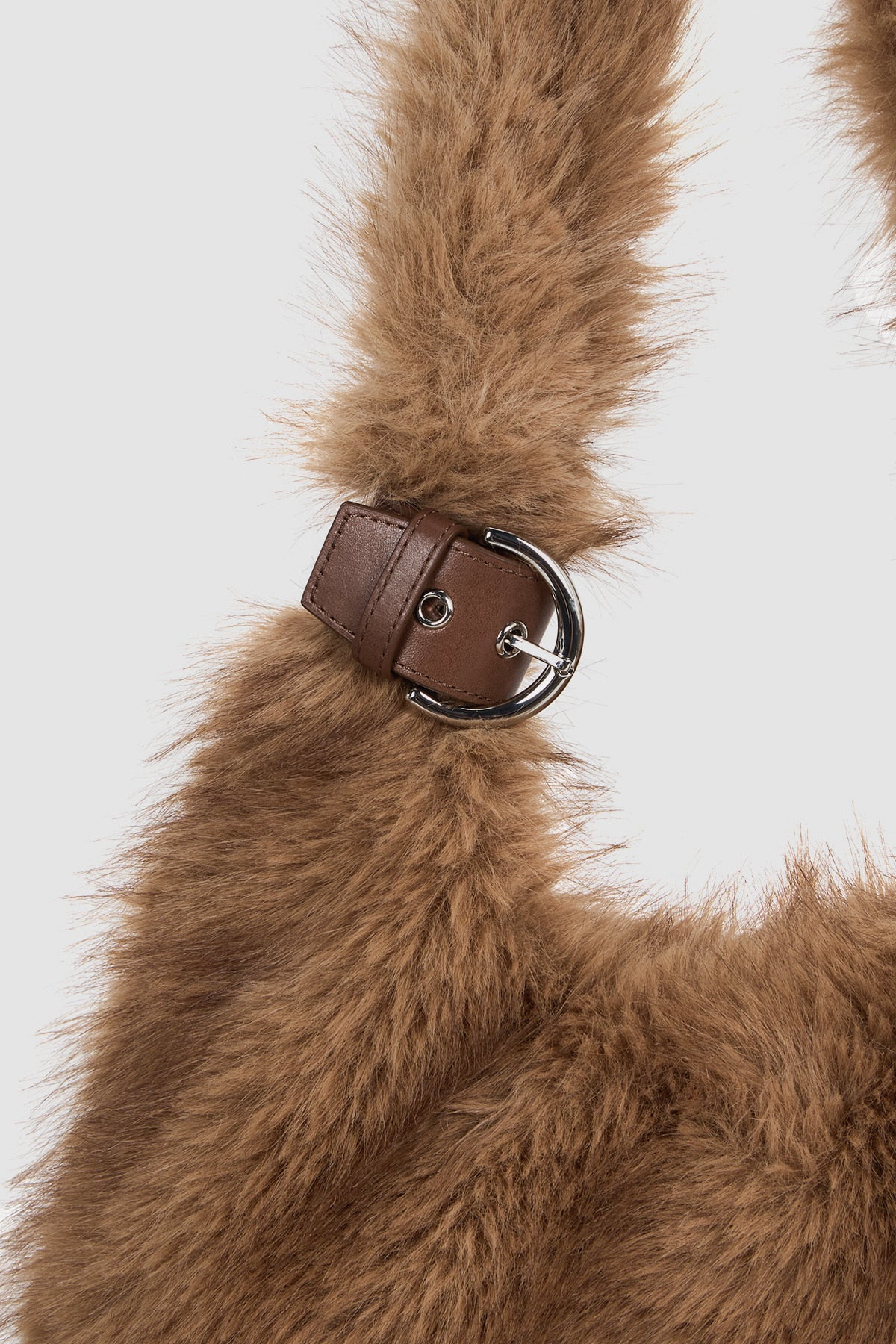 [matinkim] Fur Triangle Shoulder Bag IN Brown