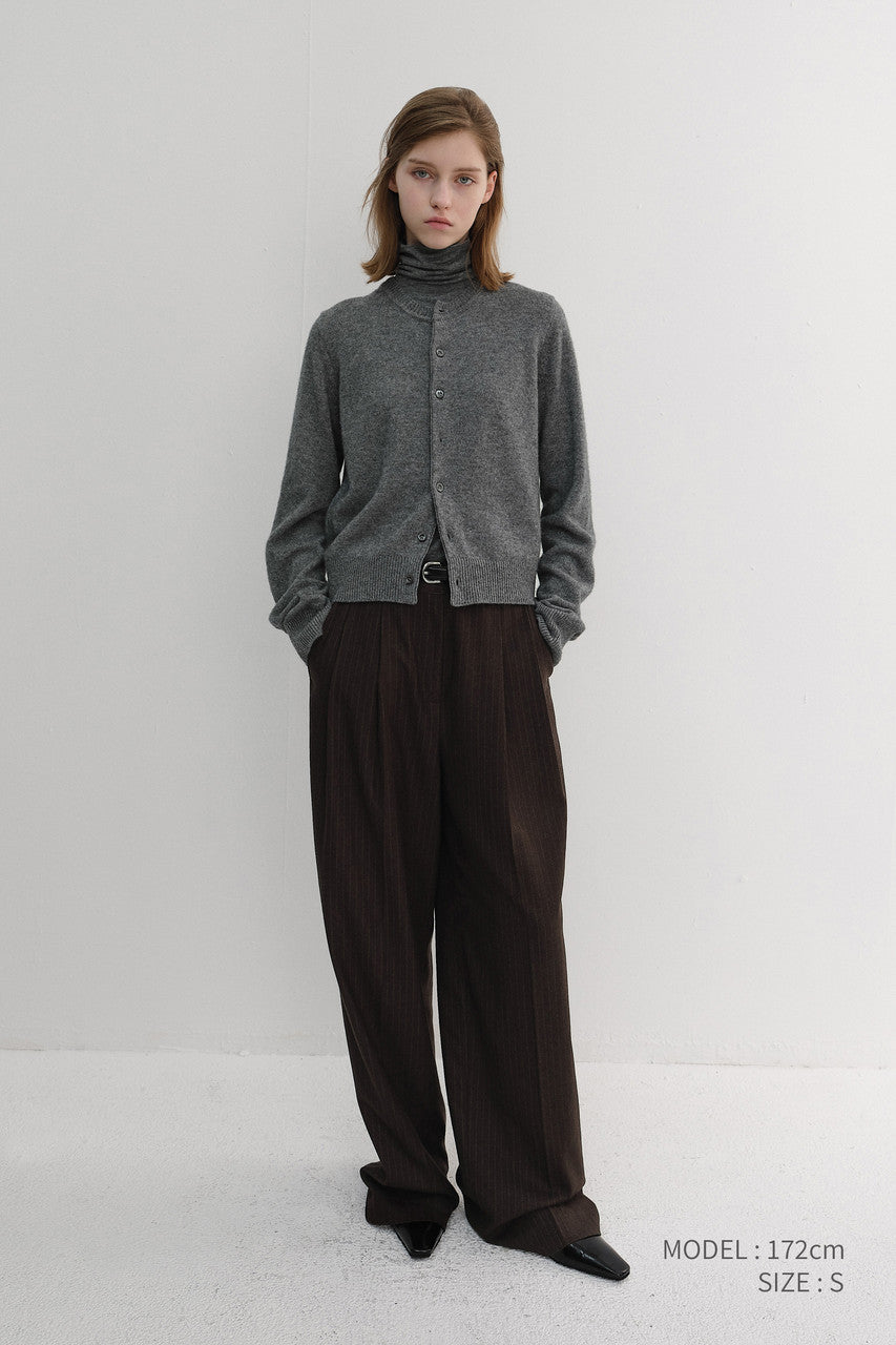 Dunst Winter Flannel Slacks Dark Brown Stripe