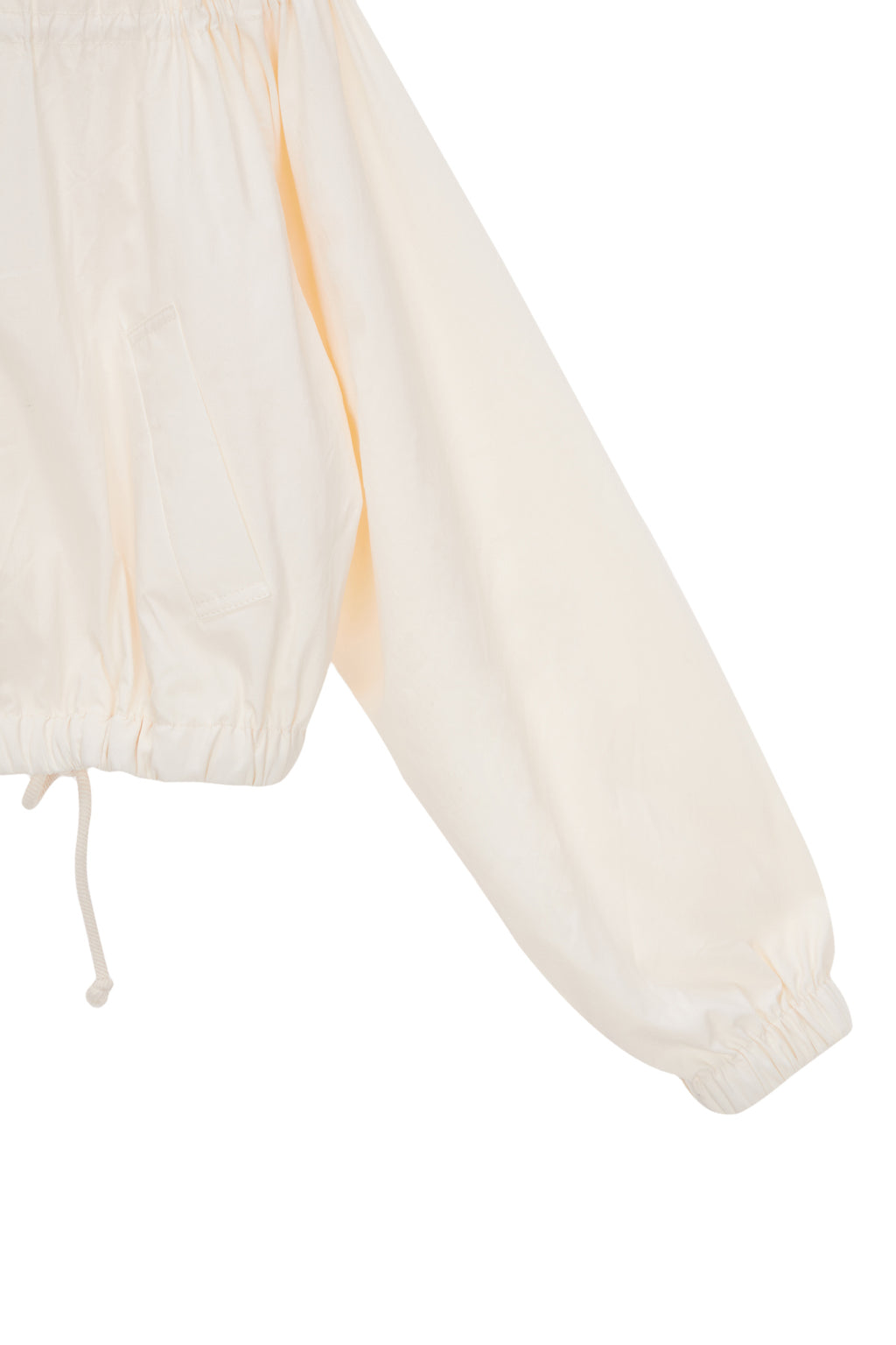 [matinkim] STRING DETAILED ZIP JUMPER IN IVORY