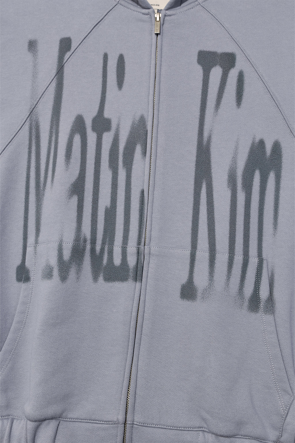 Matinkim Big Logo Hoody Zip UP IN Smoke Blue