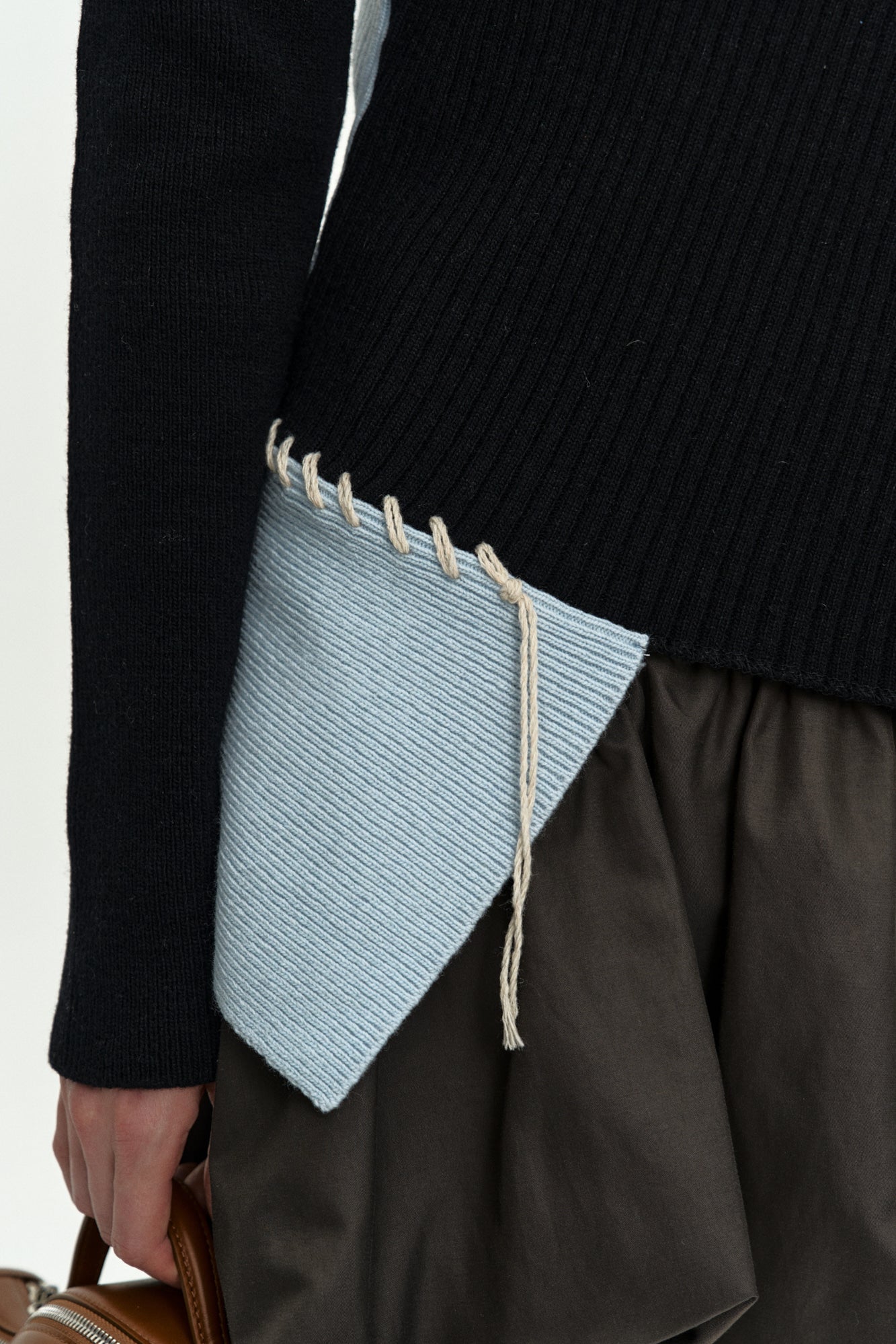 Andersson Bell Asymmetric Panel Collar Sweater