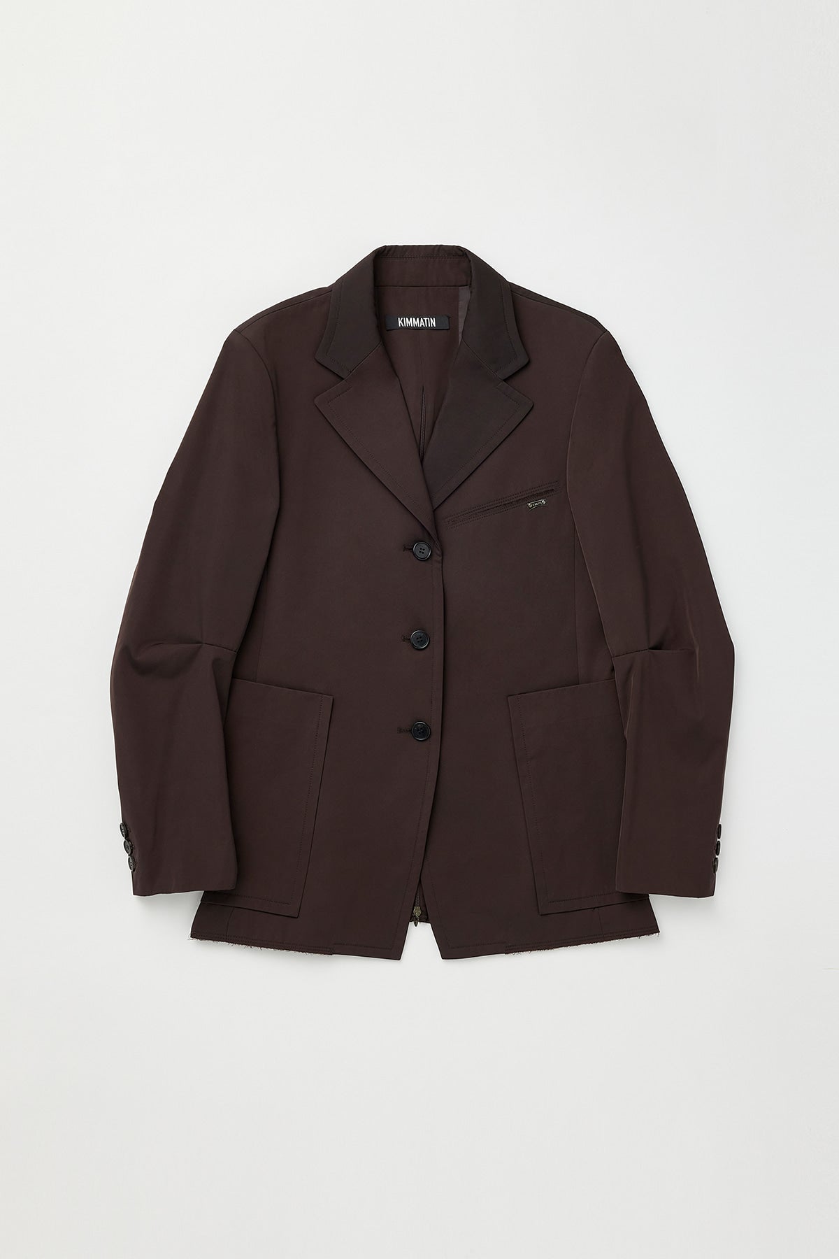 Matinkim Three Button Back Zipper Jacket IN Brown